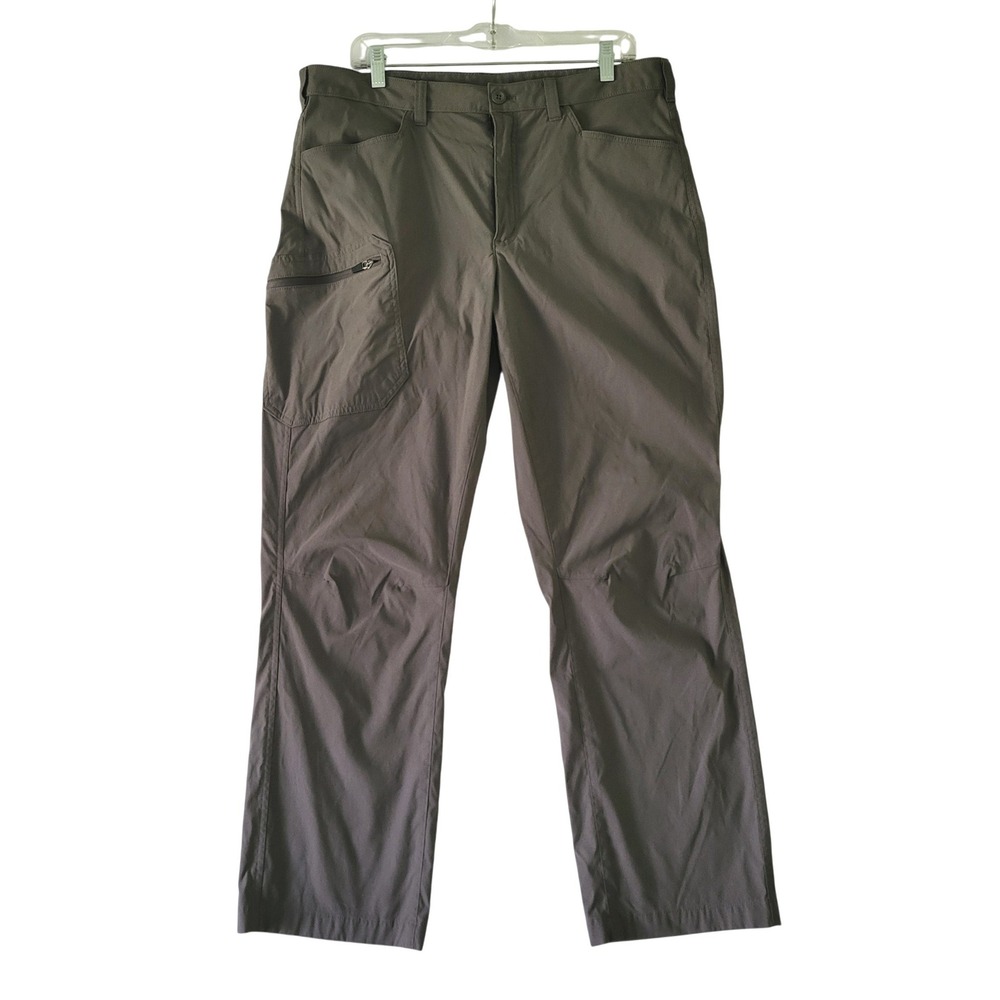 Eddie Bauer Mens Rainier Pants Smoke Gray 36 x 30 Hiking Travel Outdoor Gorpcore